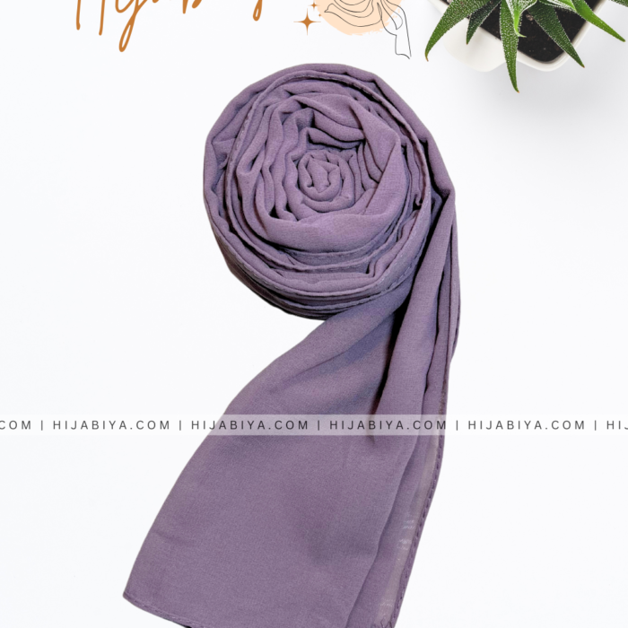 DUSTY GRAPE PLAIN GEORGETTE Hijab – Premium Soft Fabric
