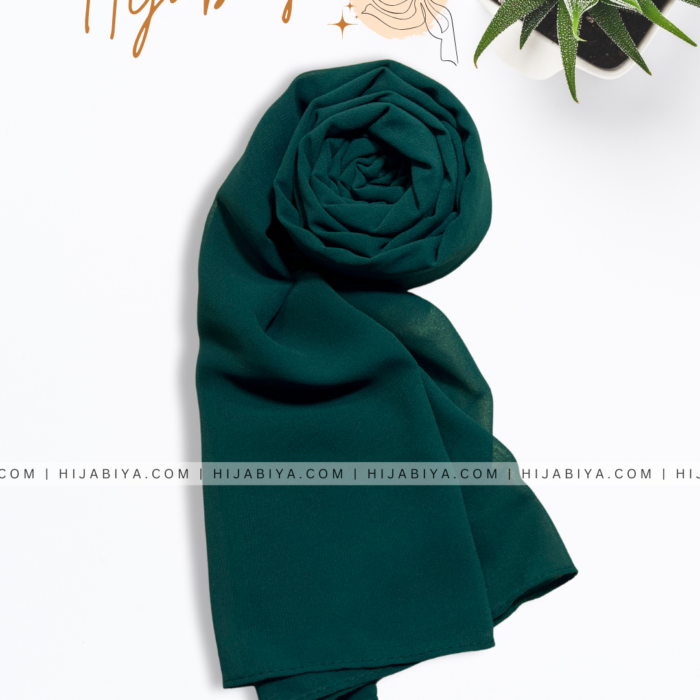 FOREST plain georgette Hijab – Premium Soft Fabric