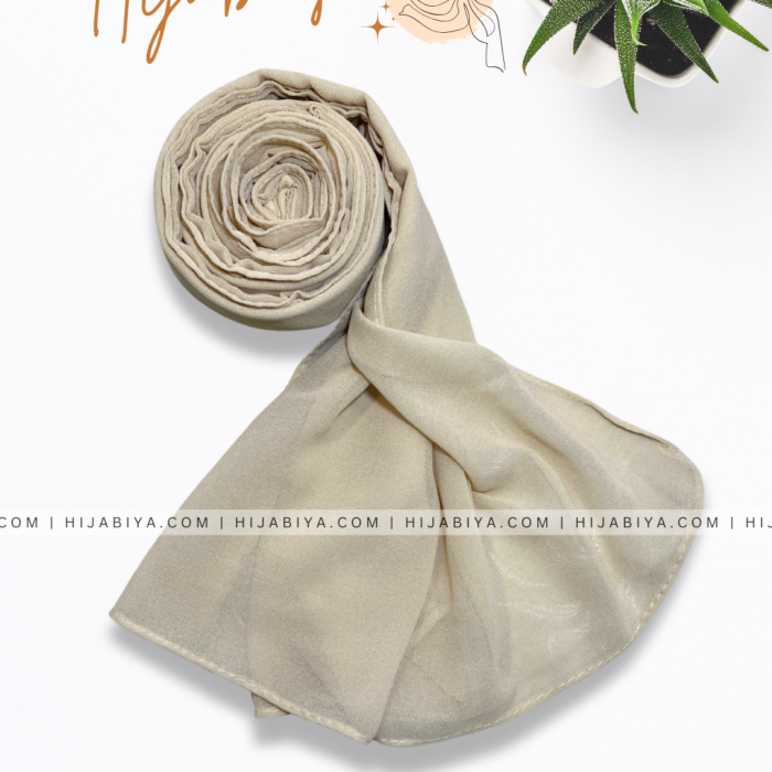Pale plain georgette Hijab – Premium Soft Fabric