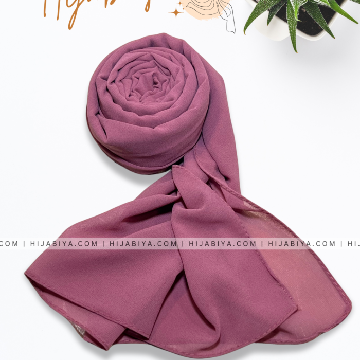 BLUSH plain georgette Hijab – Premium Soft Fabric