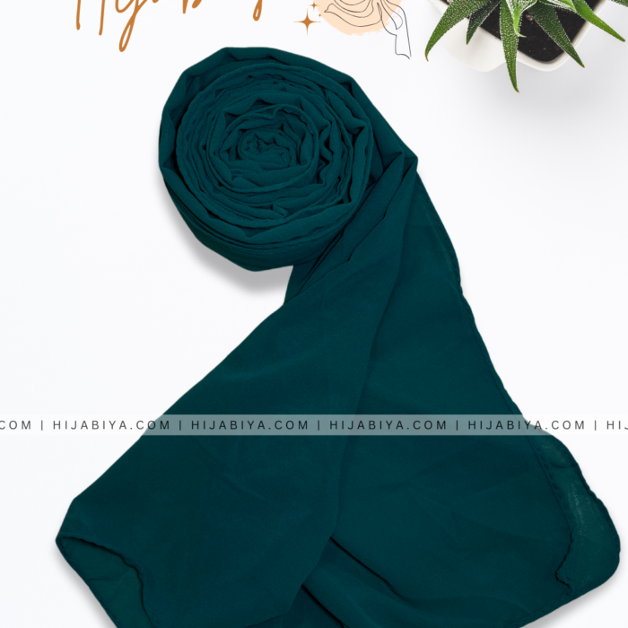 AQUA PLAIN GEORGETTE Hijab – Premium Soft Fabric